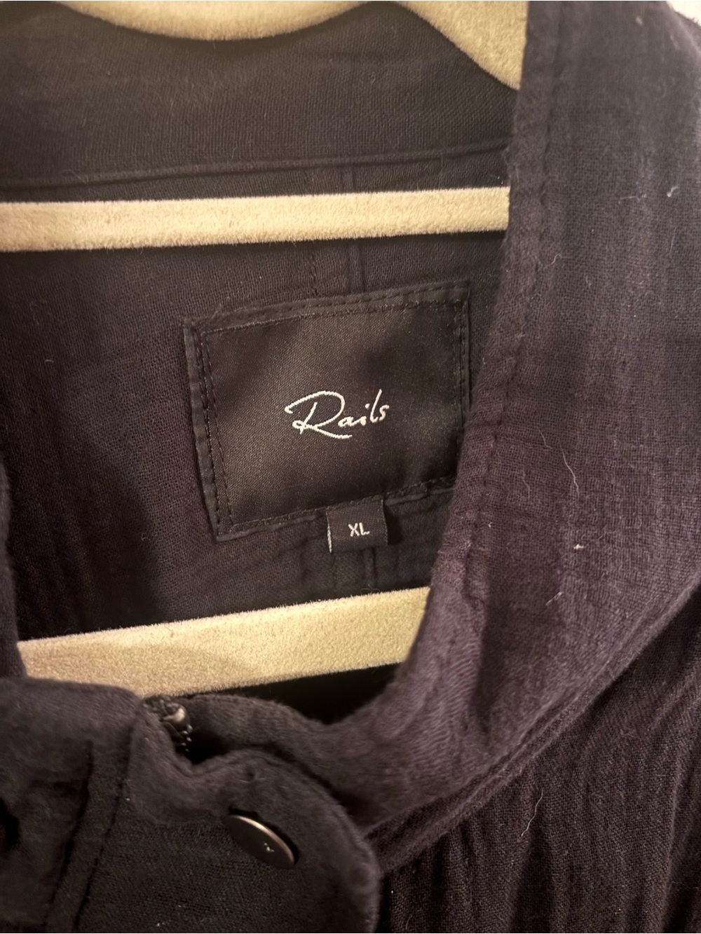 Rails Black Utility Jacket with Button-Front - Picture 2 of 7